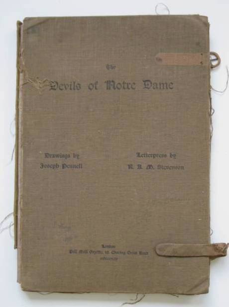 'The Devils of Notre Dame'': ''The Devils of Notre Dame'', Pall Mall Gazette, London, c. 1894, with incomplete 15 of 18 listed illustrations by Joseph Pennell, numbered 30 of limited edition of 70, and signed in pencil by Pennell