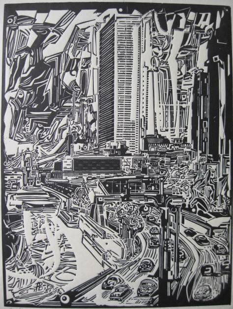 Fiske Boyd woodcut: Fiske Boyd- ''Concept''- woodcut, 1951, signed in pencil, edition of 100, very good condition. 12 x 9'' 30.5 x 22.9 cm