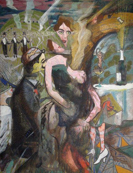 Henry G. Keller gouache: Henry G. Keller- ''A Keller Joke?''- gouache on cardboard, very good condition. 16 3/8 x 12 3/8'' 41.6 x 31.4 cm