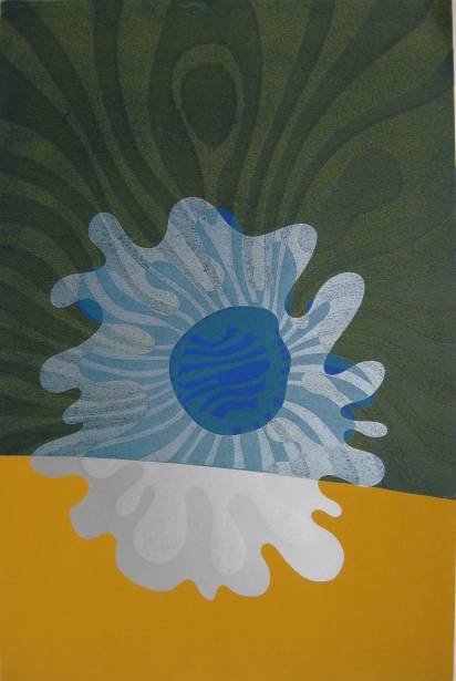 4 contemporary prints in colors: 4 contemporary prints in color including Ronald King- ''Sea Anemone'', other three illegible, all signed in pencil, minor creases at corners otherwise good condition, various sizes.