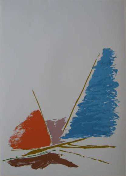 Dan Christensen silkscreen in colors: Dan Christensen- ''Illinois''- silkscreen in colors, signed, titled and numbered in pencil, edition of 145, very good condition. 38 1/2 x 27'' 97.8 x 68.6 cm