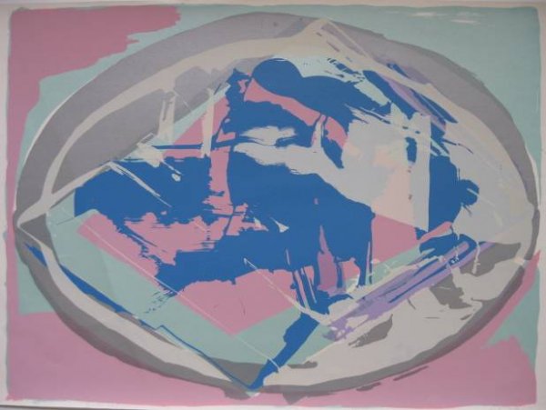 Darryl Hughto silkscreens: Darryl Hughto- Untitled (Abstracts)- 11 silkscreens in colors, all signed and numbered in pencil, one is titled ''Snow Blow'' and is an edition of 15, others are in editions of 150, 160 or 180, minor 