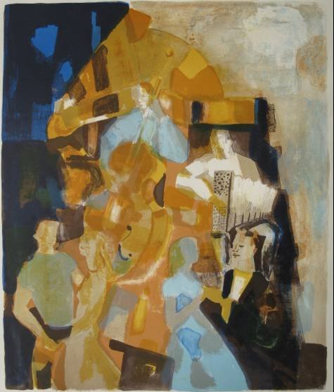 Georges Lambert lithograph: Georges Lambert- Dancers- lithograph in colors, signed and numbered 111/180 in pencil, very small tear and handling creases in margins otherwise very good condition. 21 5/8 x 17 7/8'' 54.4 x 45.4 cm