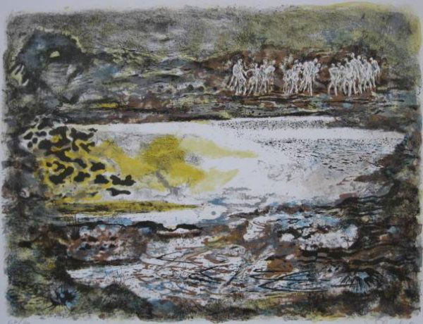 Georges Schreiber lithograph in colors: Georges Schreiber- Untitled- lithograph in colors, signed and numbered in pencil, edition of 100, very good condition. 17 1/2 x 23 1/2'' 44.5 x 59.7 cm