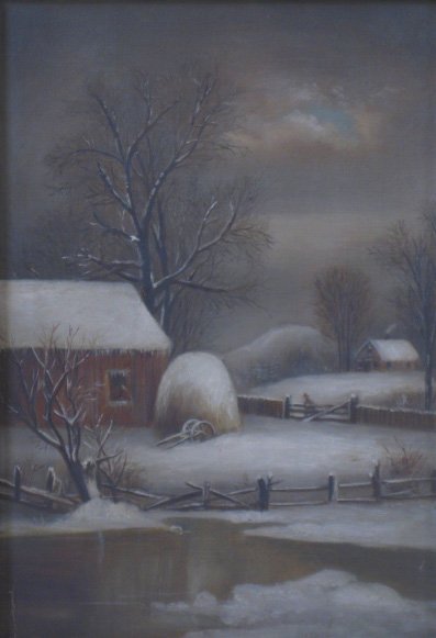 19th c. American School oil