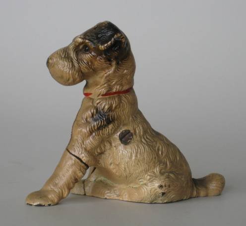 2 Cast iron Terrier figurines - 2