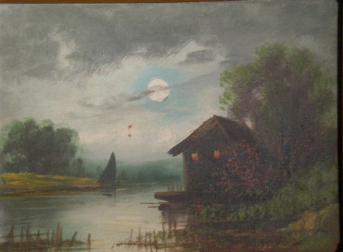 20th c. American School oil
