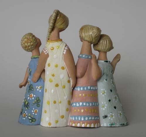 4 20th c. Hungarian ceramic figures - 6