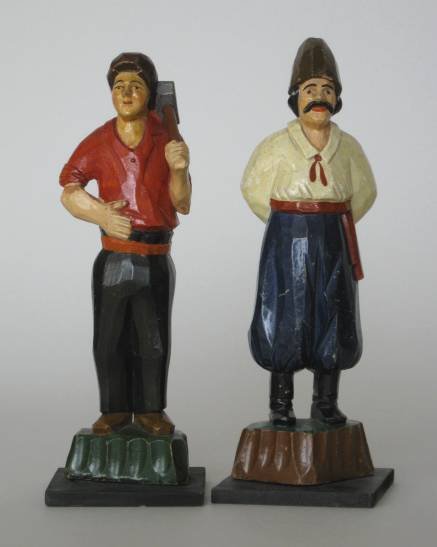 8 Turn-of-the-Century Russian wood figures - 2