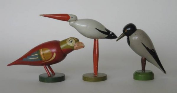12 Early 20th c. Russian wood birds - 2