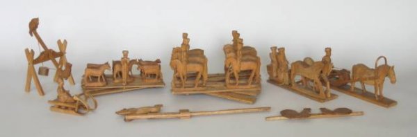 8 20th c. Russian wooden toys