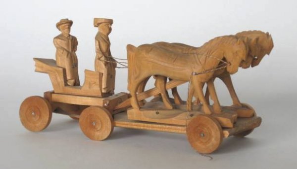 9 Early 20th c. Russian wooden toys - 3