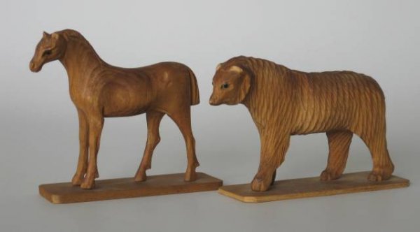 16 Early 20th c. Russian wood animals - 5