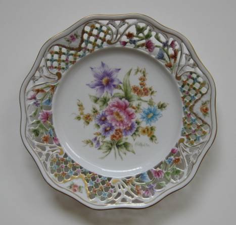 2 H. Litkovitz hand-painted porcelain plates - 5