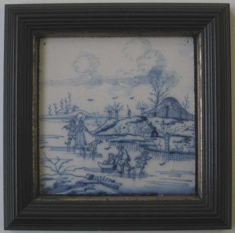 18th c. Dutch Delft tile