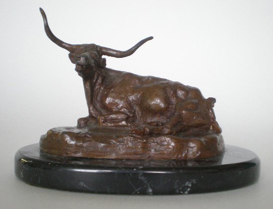 after Charles M. Russell bronze sculpture