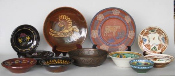 12 ceramic bowls from various countries