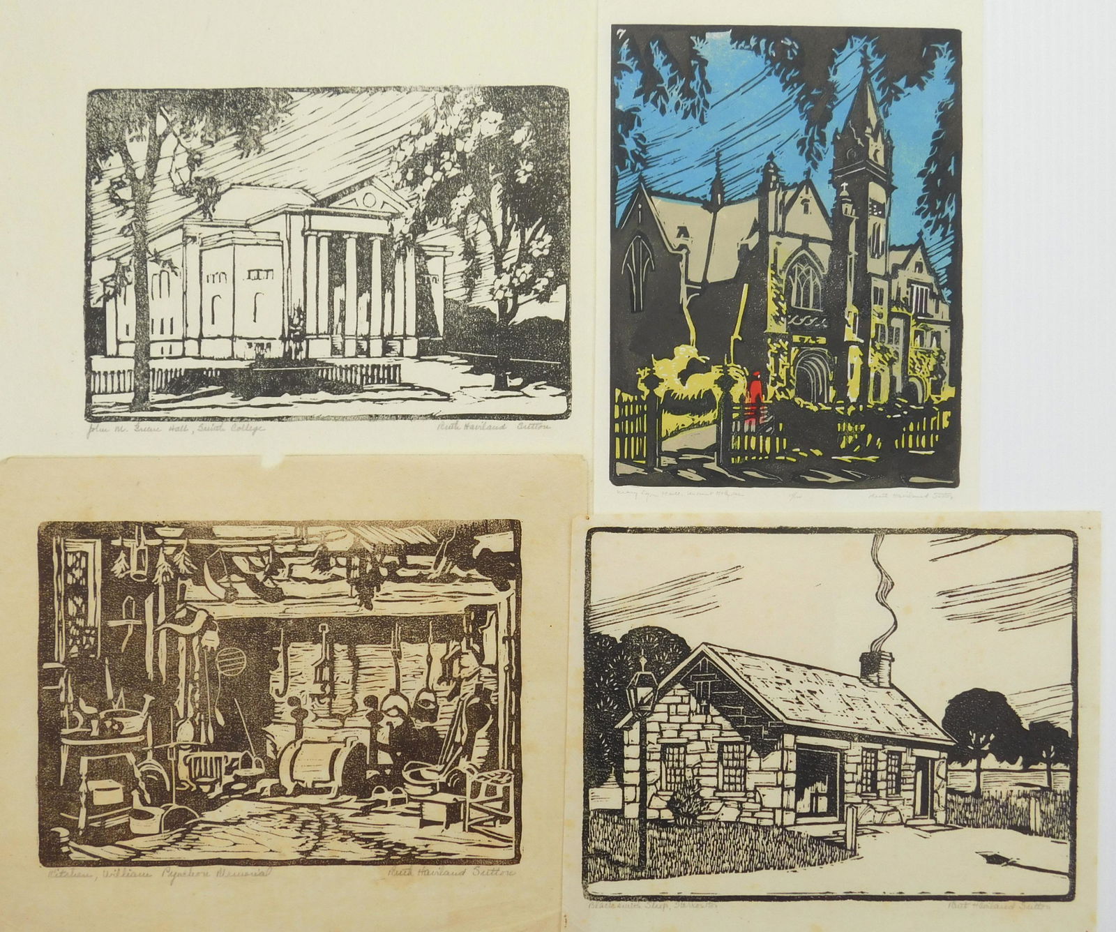 4 Ruth H. Sutton woodcuts (1 of 11)
