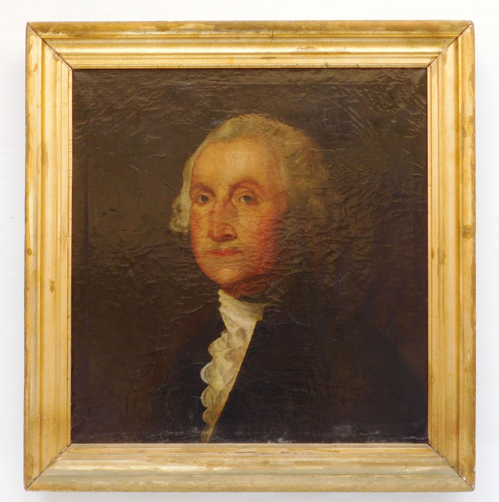 19th C. American School oil- Washington (1 of 5)