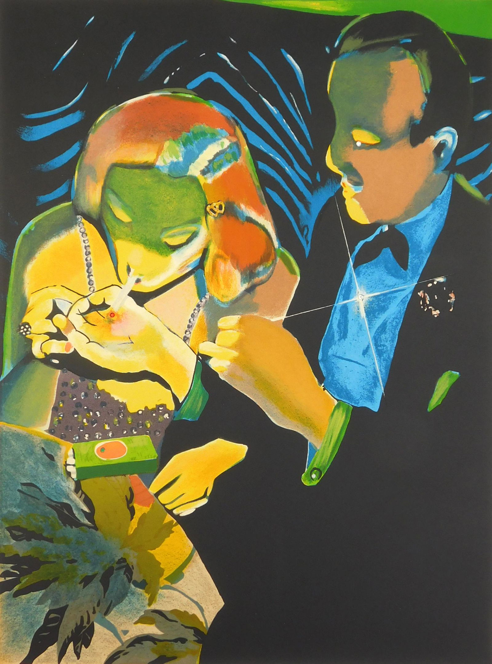 Robert A. Fischer lithograph and collage (1 of 7)