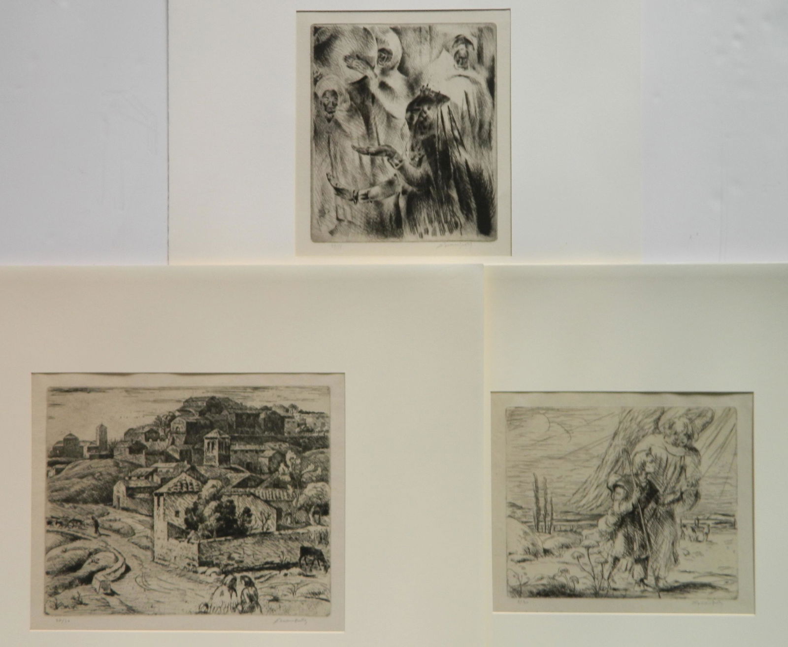 3 Adolphe Beaufrere etchings (1 of 9)