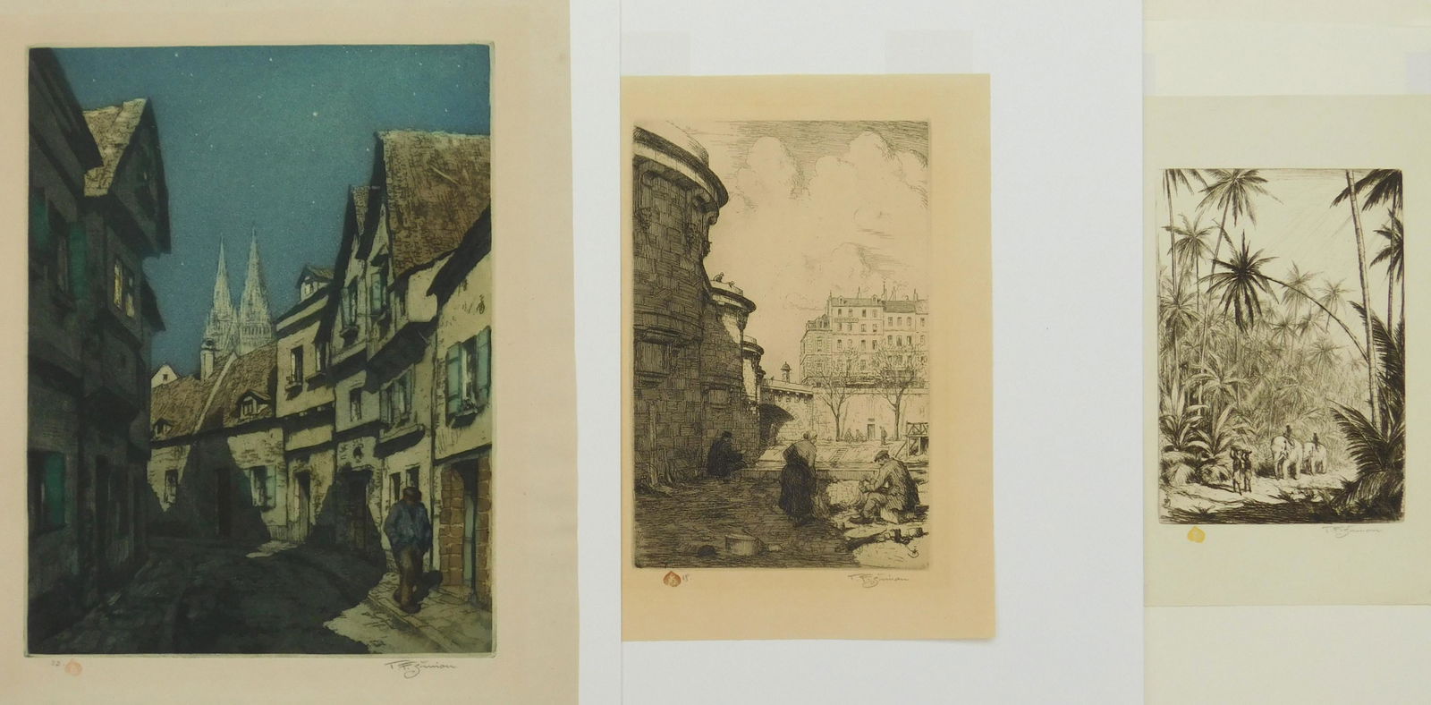 3 Tavik F. Simon etchings (1 of 8)