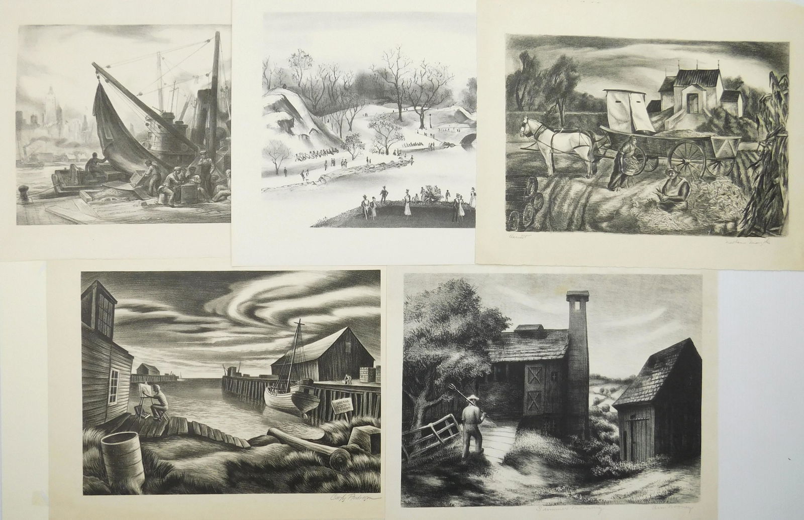 5 American lithographs (1 of 11)