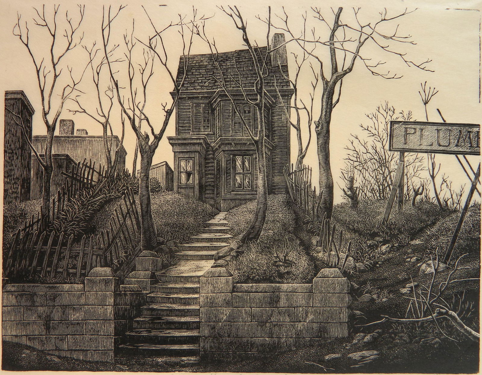 Grace Albee wood engraving (1 of 4)