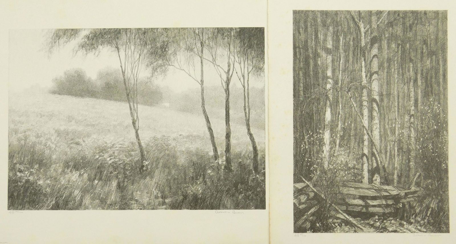 2 Albert Barker lithographs (1 of 6)