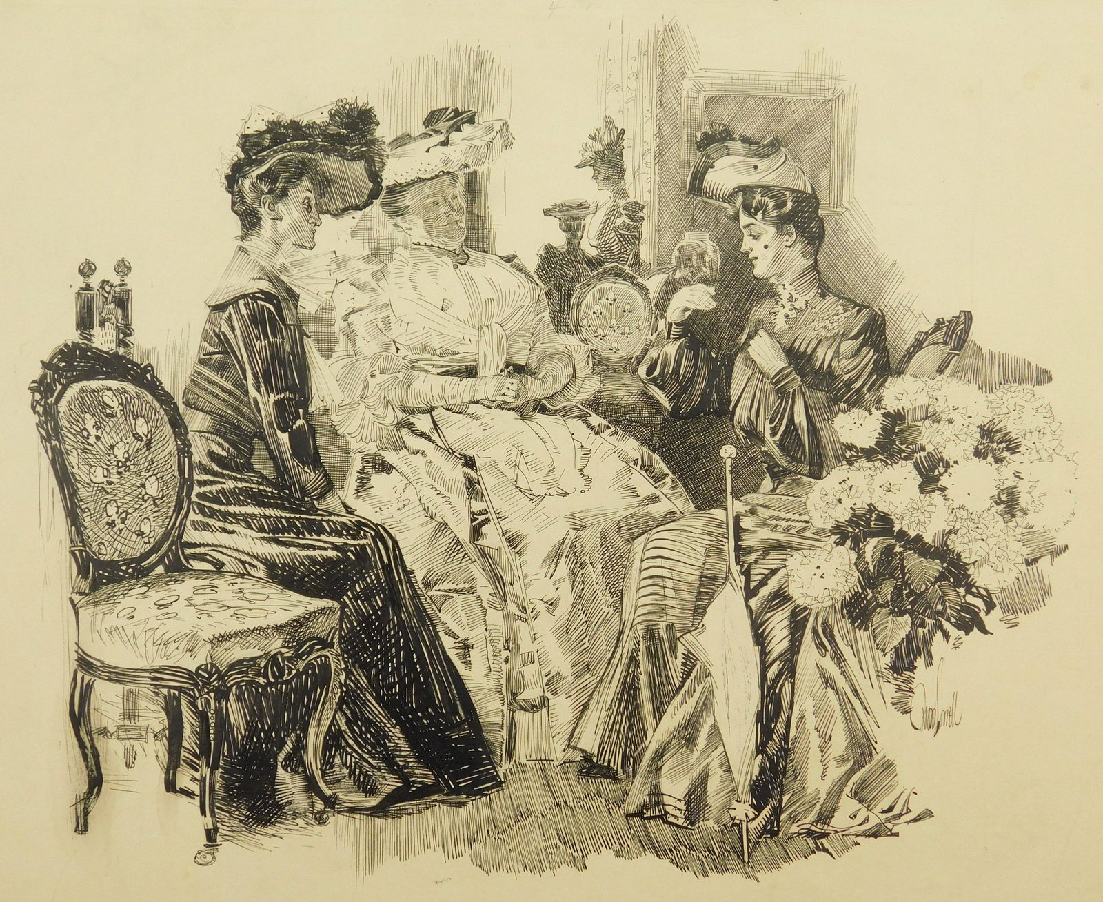 Orson Lowell pen and ink drawing (1 of 5)