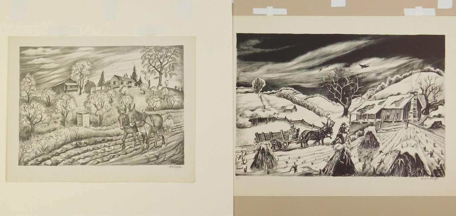 2 Joseph Vorst lithographs (1 of 7)