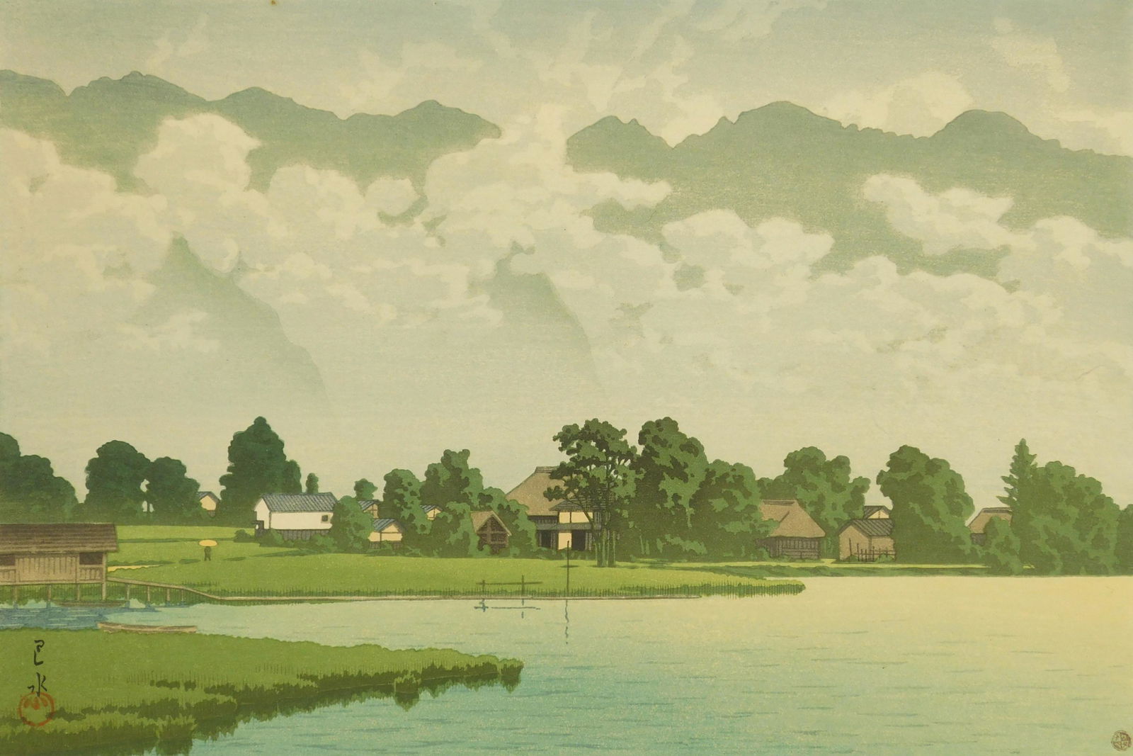 Hasui Kawase woodblock (1 of 5)