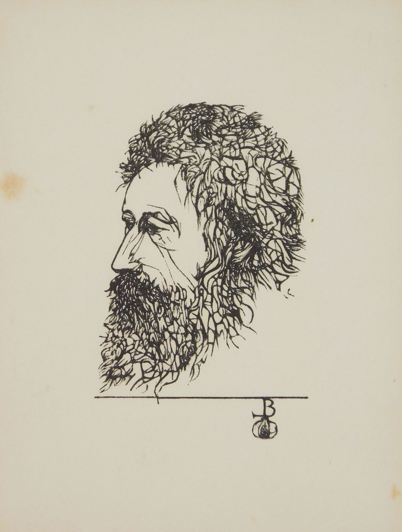 Leonard Baskin wood engraving (1 of 3)