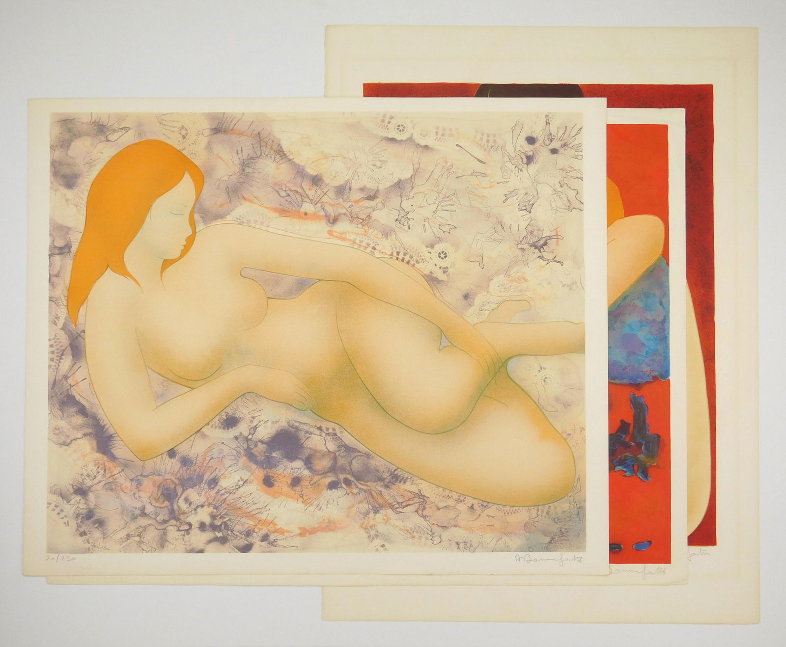 3 Alain Bonnefoit lithographs (1 of 7)