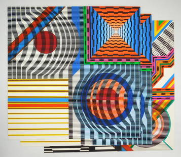 3 Leo Maranz serigraphs in colors: Leo Maranz (American 20th c.)- Untitled- 3 serigraphs in colors, each signed and numbered in pencil, editions of 300, good condition. 30 x 30'' (sheet)