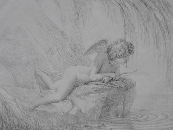 Baron Pierre Narcisse Guerin lithograph: Baron Pierre Narcisse Guerin (French 1774-1833)- ''Le Repos Du Monde''- lithograph, 1818, minor foxing throughout. 7 x 9 «'' 178 x 241 mm