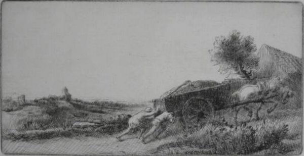 Alphonse Legros 2 etchings: Alphonse Legros (French 1837-1911)- ''Rentrant De Foin'' (Bliss 446); ''Les Moissineurs'' (B. 464)- 2 etchings, 'Moissineurs' signed in pencil, 'Rentrant' with artist's stamp in black recto (Lugt 140a