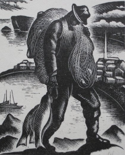 Miniature Print Society 5 prints: Miniature Print Society: Thomas Butts- ''Man On A Drinking Horse''; Arthur Heintzelman- ''Amish Elder'' (Smith 269); Eugene Higgins- ''Gypsies''; Morris Henry Hobbs- ''Old Rue Royale, New Orleans''; C