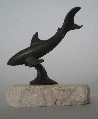 Siggy Puchta bronze sculpture: Siggy Puchta- Shark- bronze sculpture, signed S. Puchta on base. 3 1/4''h