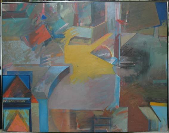 Michael Kellers oil: Michael Kellers- Untitled- oil on canvas. 66 x 83''