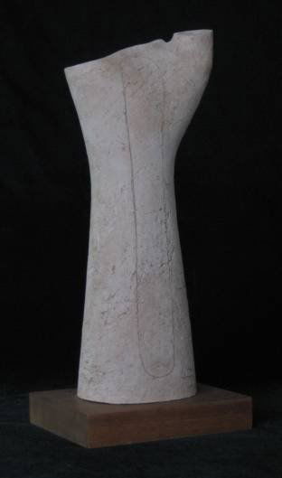 Helen Beling ceramic sculpture: Helen Beling- ''Gauntlet''- ceramic sculpture, initialed 'HB' at base. 12 1/2''h