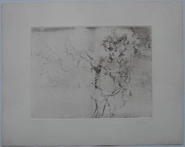 J. Levine 5 etchings: J. Levine 5 etchings- ''Quadrille'', ''Girls of Tunbridge Alley #1 plate 13'', ''Tunbridge Girls with Mcheath in Flight'', ''Der Kanonen Song plate 10'' and ''Peachum Tries to Stop The March to St. Pa