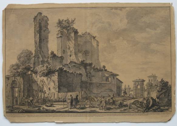 5 Old Master prints: 5 Old Master prints- including 2 prints by Hogarth and 1 by Piranesi, various medias. various sizes