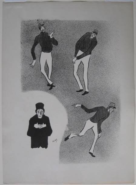 Henri-Gabriel Ebels lithograph: Henri-Gabriel Ibels- ''Ouvrard''- lithograph, 1893, from ''Le Cafe Concert'', edition of 500, good condition. 13 5/8 x 9 1/2''