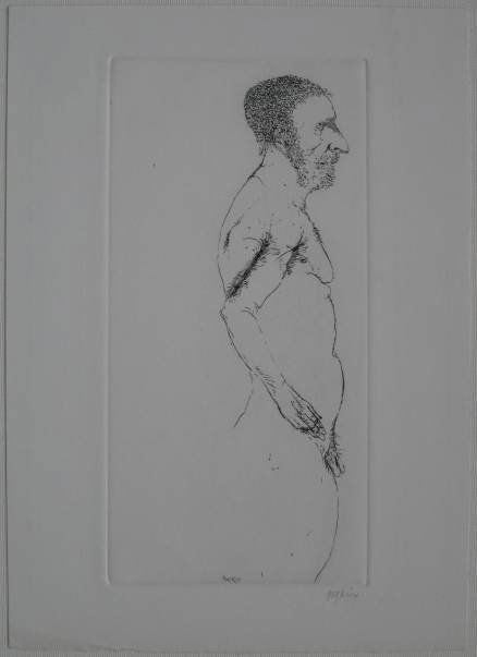 Leonard Baskin etching: Leonard Baskin- ''Matchmaker'' (Fern & O'Sullivan 568)- etching, 1970, signed in pencil, edition of 400, very good condition. 8 1/2 x 4 1/4''