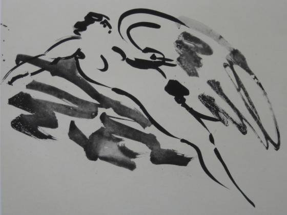 Reuben Nakian drypoint: Reuben Nakian- ''Leda and The Swan''- drypoint, signed and numbered 23/75 in pencil, very good condition. 13 3/4 x 16 3/4''