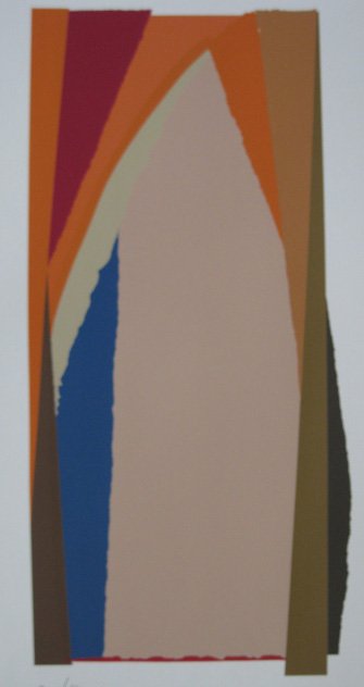 Larry Zox silkscreens: Larry Zox- Untitled (abstracts)- 5 silkscreens in colors, all signed and numbered in pencil, minor handling crease otherwise very good condition, various sizes.