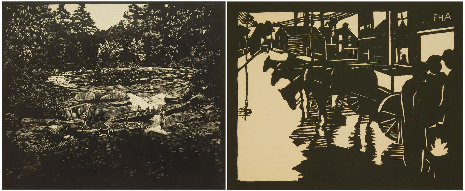 2 Frank Hartley Anderson woodcuts (1 of 7)