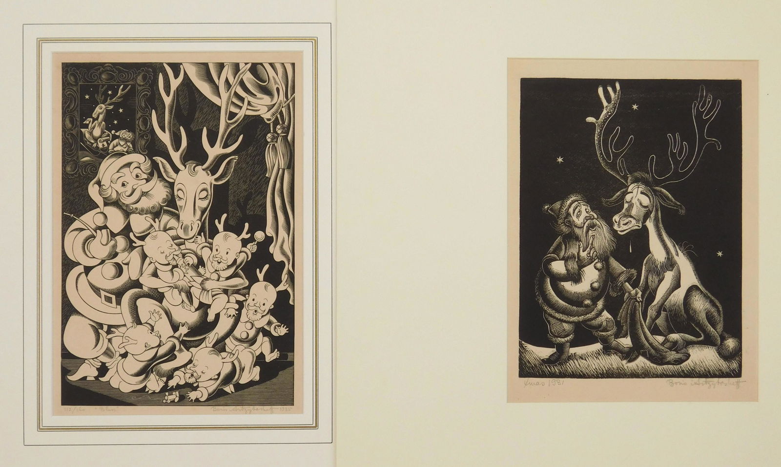 2 Boris Artzybasheff wood engravings (1 of 9)