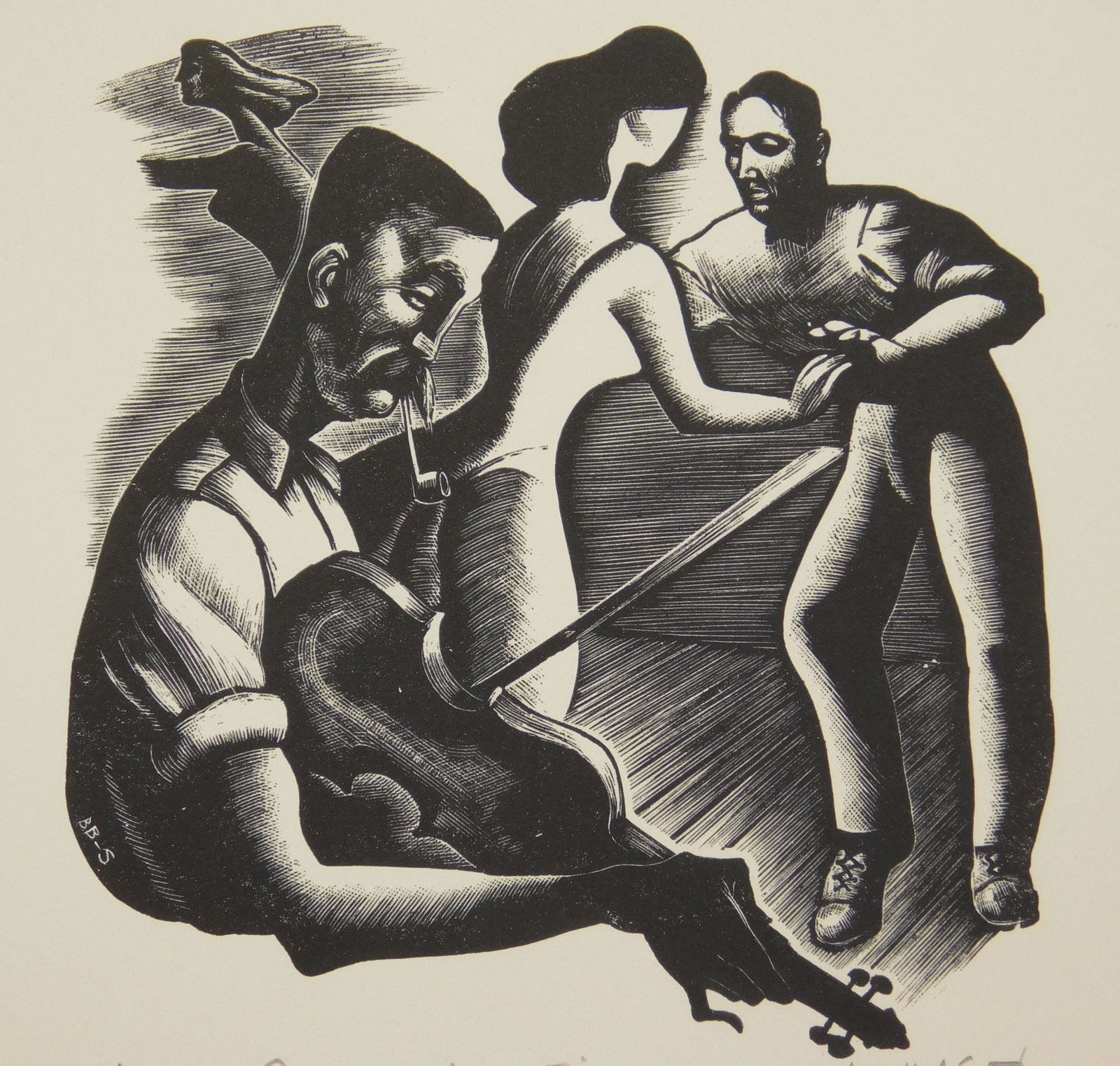 Bernard Brussel-Smith wood engraving (1 of 4)